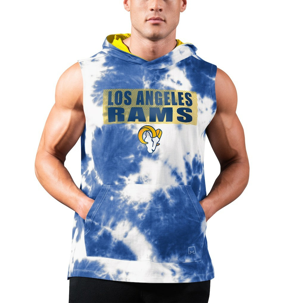 Los Angeles Rams MSX by Michael Strahan Resistance Sleeveless Pullover Hoodie - Royal - NFL