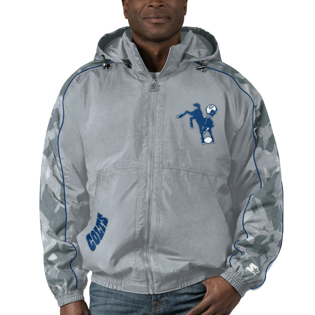 Indianapolis Colts Starter Thursday Night Gridiron Throwback Full-Zip Jacket - Gray - NFL