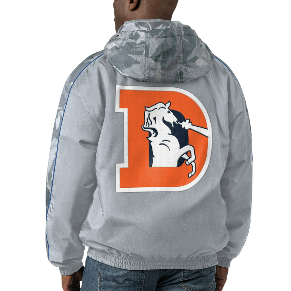 Denver Broncos Starter Thursday Night Gridiron Throwback Full-Zip Jacket - Gray - NFL