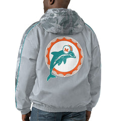 Miami Dolphins Starter Thursday Night Gridiron Throwback Full-Zip Jacket - Gray - NFL