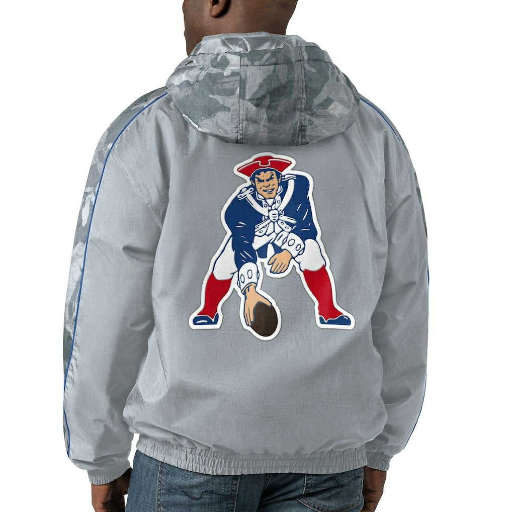 New England Patriots Starter Thursday Night Gridiron Throwback Full-Zip Jacket - Gray - NFL