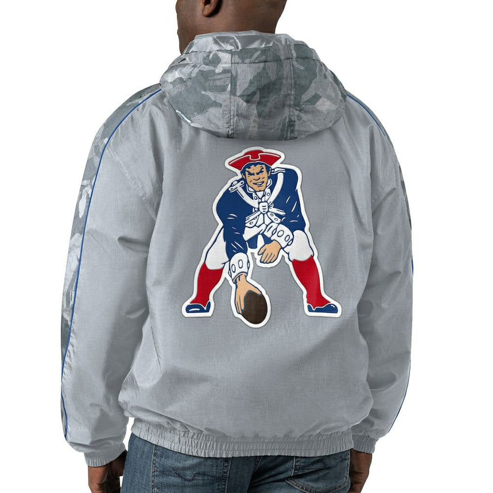 New England Patriots Starter Thursday Night Gridiron Throwback Full-Zip Jacket - Gray - NFL