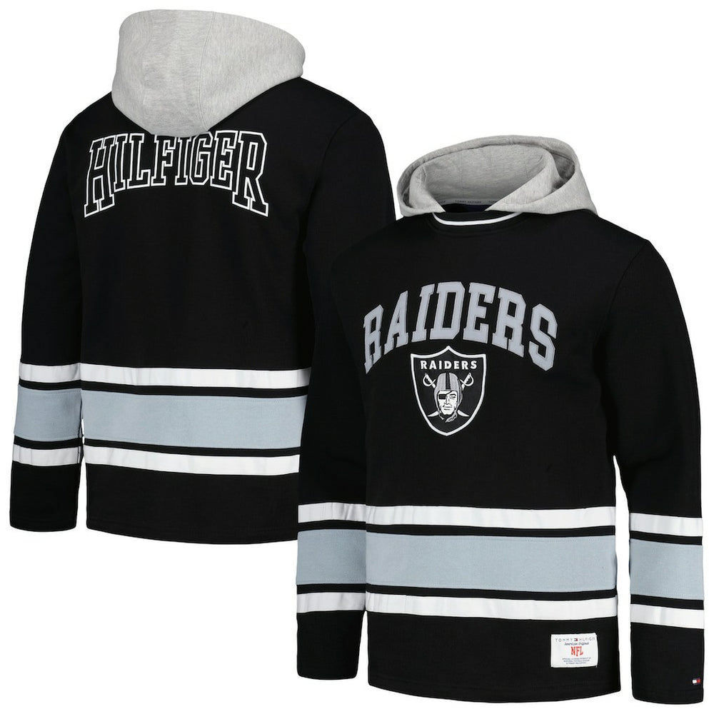 Las Vegas Raiders Tommy Hilfiger Ivan Fashion Pullover Hoodie - Black - NFL
