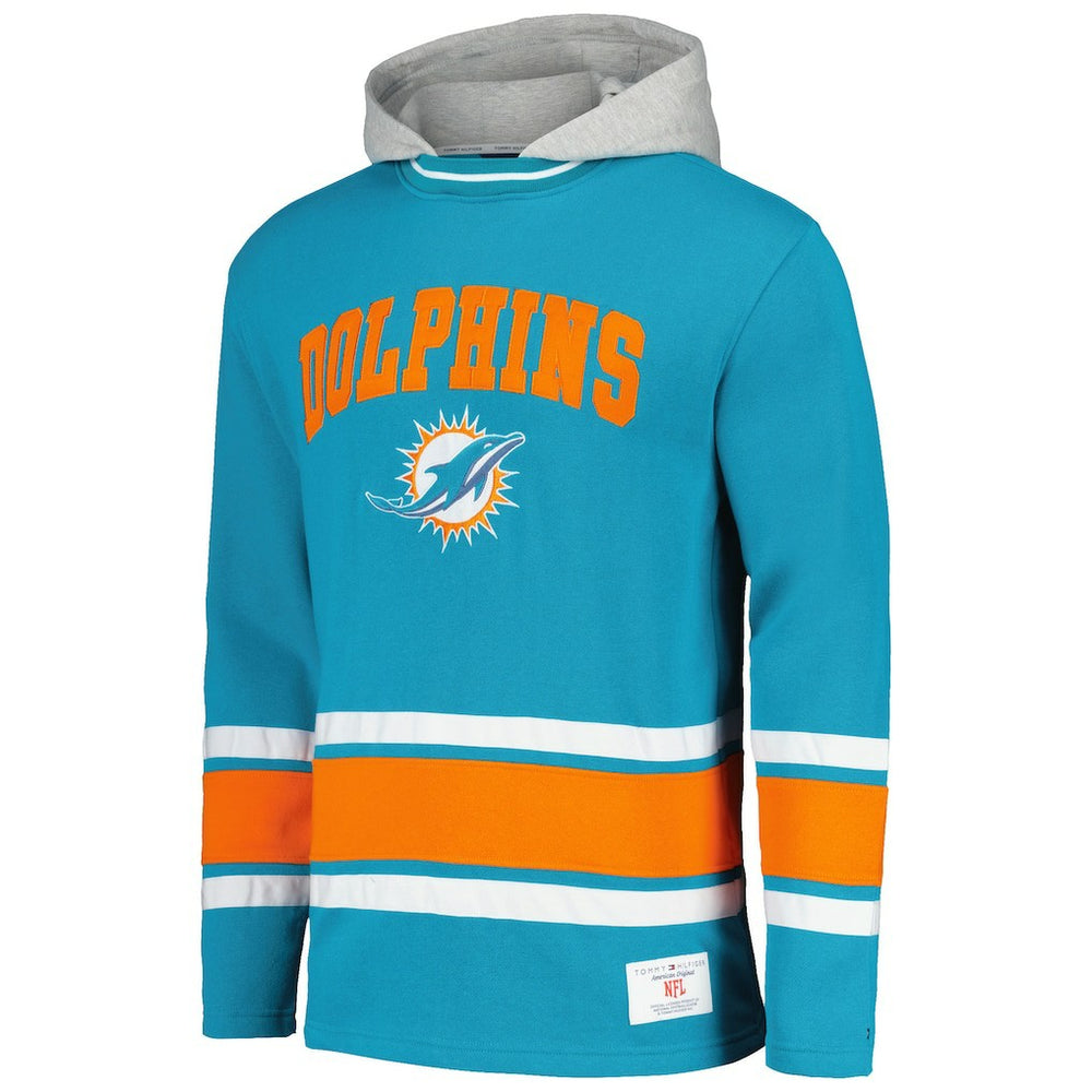 Miami Dolphins Tommy Hilfiger Ivan Fashion Pullover Hoodie - Aqua - NFL