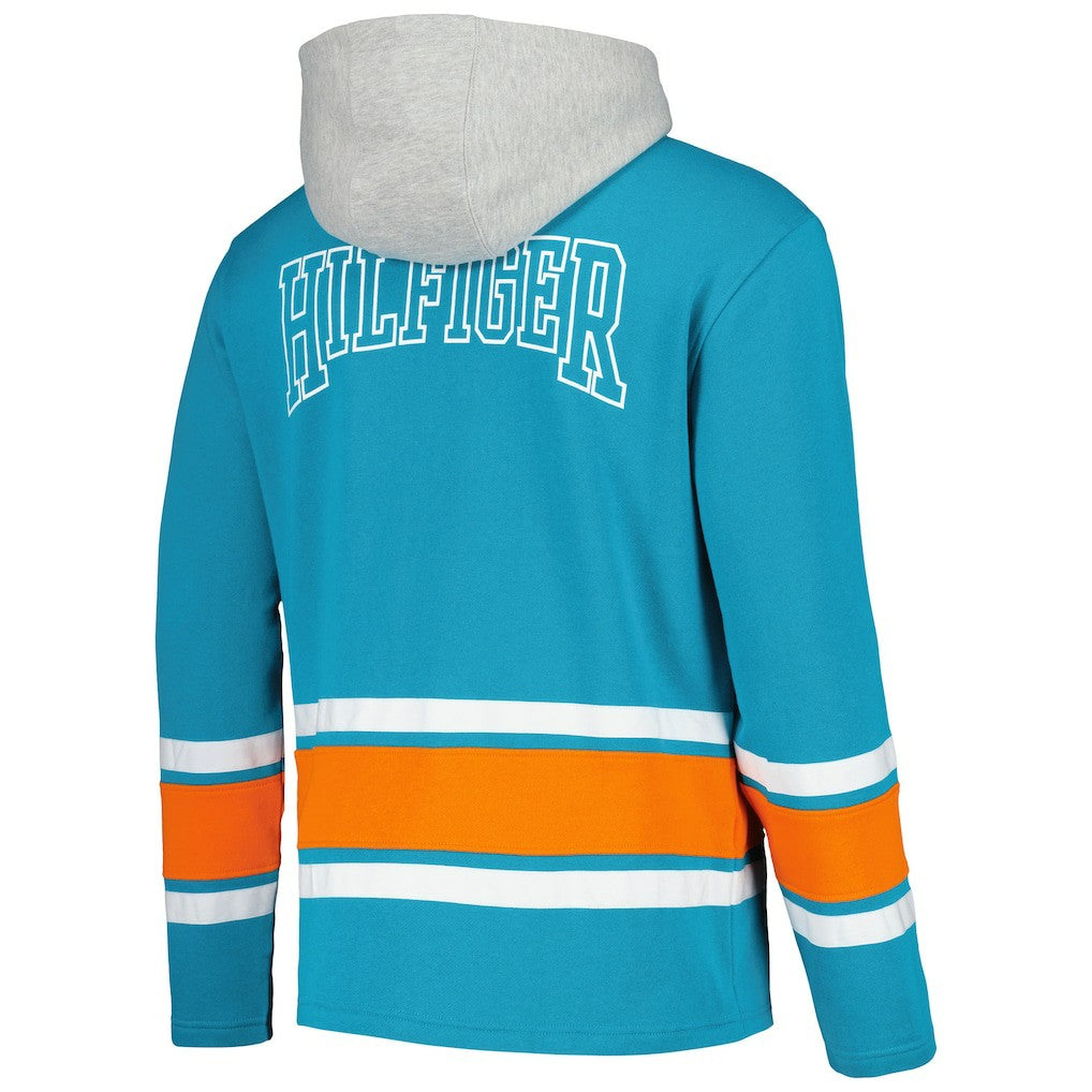 Miami Dolphins Tommy Hilfiger Ivan Fashion Pullover Hoodie - Aqua - NFL