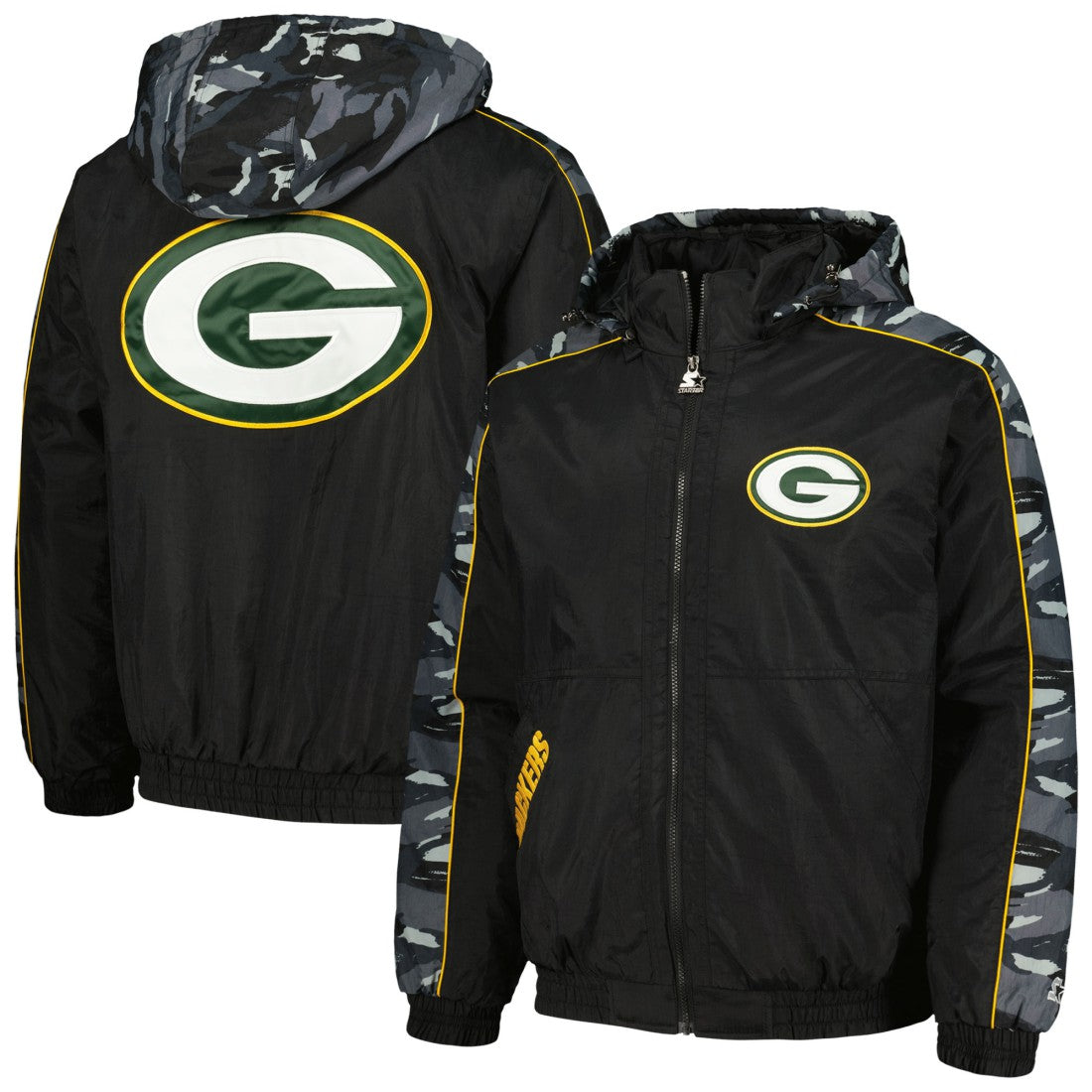 Green Bay Packers Starter Thursday Night Gridiron Full-Zip Hoodie - Black - NFL
