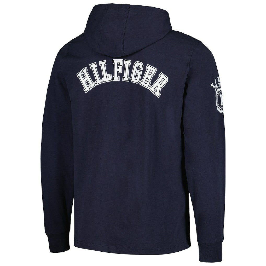 Chicago Bears Tommy Hilfiger Morgan Long Sleeve Hoodie T-Shirt - Navy - NFL