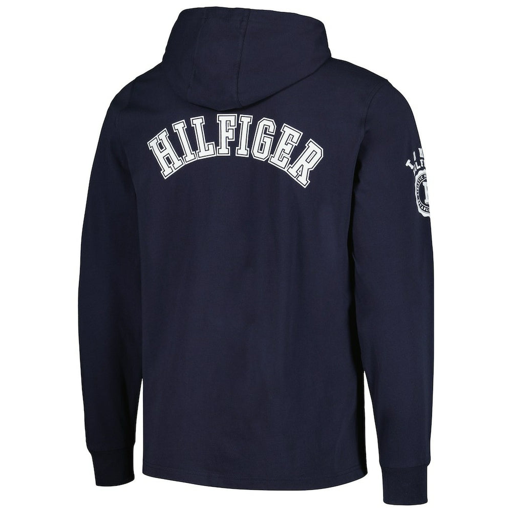 Chicago Bears Tommy Hilfiger Morgan Long Sleeve Hoodie T-Shirt - Navy - NFL