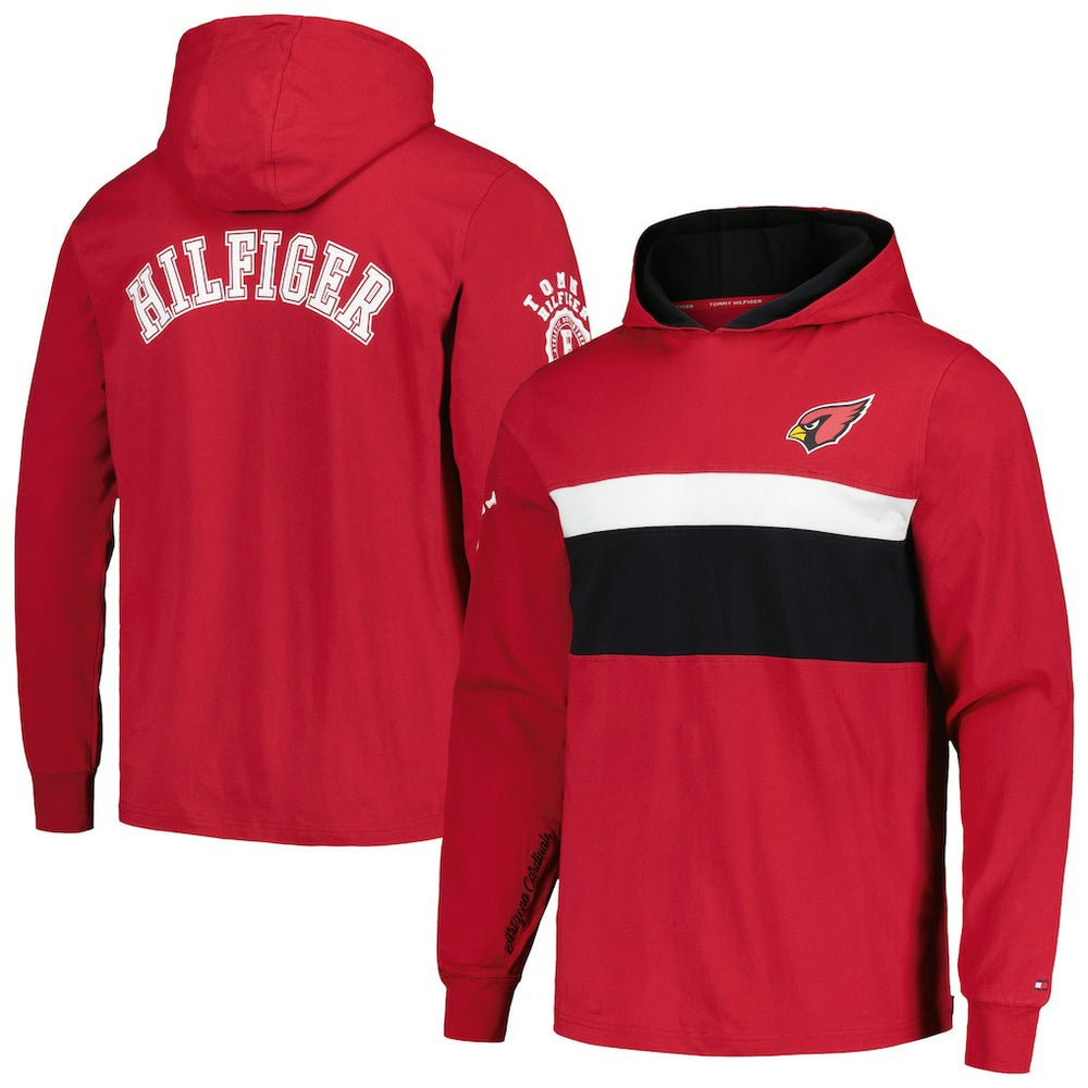 Arizona Cardinals Tommy Hilfiger Morgan Long Sleeve Hoodie T-Shirt - Cardinal - NFL