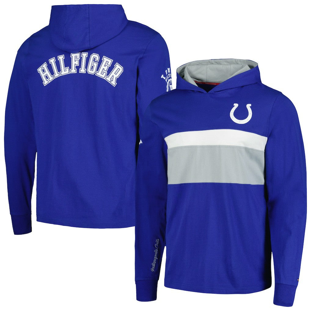 Indianapolis Colts Tommy Hilfiger Morgan Long Sleeve Hoodie T-Shirt - Royal - NFL