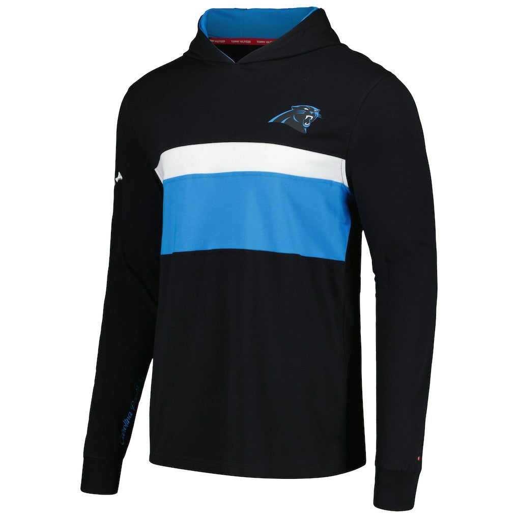 Carolina Panthers Tommy Hilfiger Morgan Long Sleeve Hoodie T-Shirt - Black - NFL