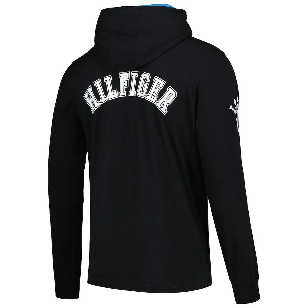 Carolina Panthers Tommy Hilfiger Morgan Long Sleeve Hoodie T-Shirt - Black - NFL