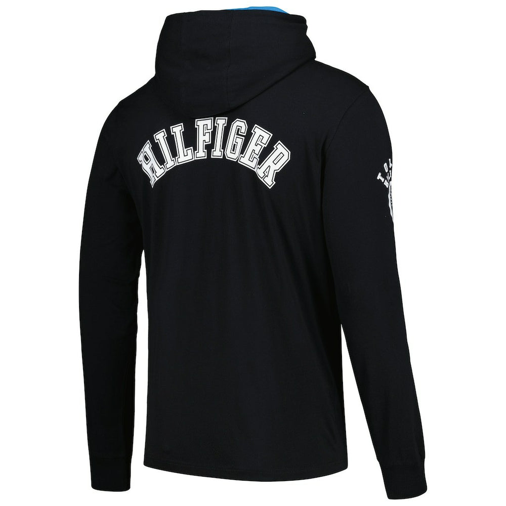 Carolina Panthers Tommy Hilfiger Morgan Long Sleeve Hoodie T-Shirt - Black - NFL