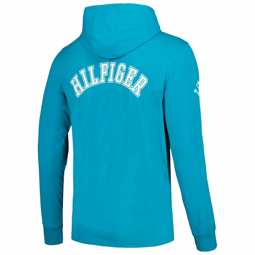 Miami Dolphins Tommy Hilfiger Morgan Long Sleeve Hoodie T-Shirt - Aqua - NFL