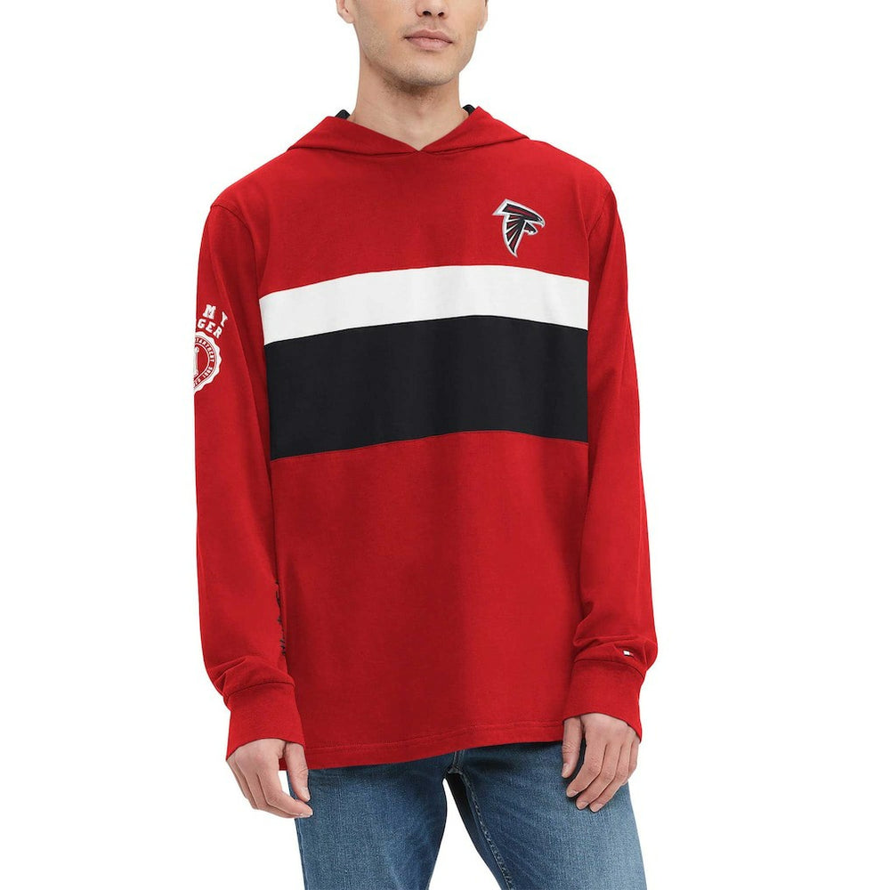 Atlanta Falcons Tommy Hilfiger Morgan Long Sleeve Hoodie T-Shirt - Red - NFL