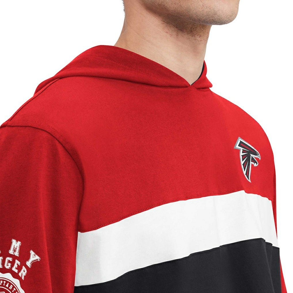 Atlanta Falcons Tommy Hilfiger Morgan Long Sleeve Hoodie T-Shirt - Red - NFL