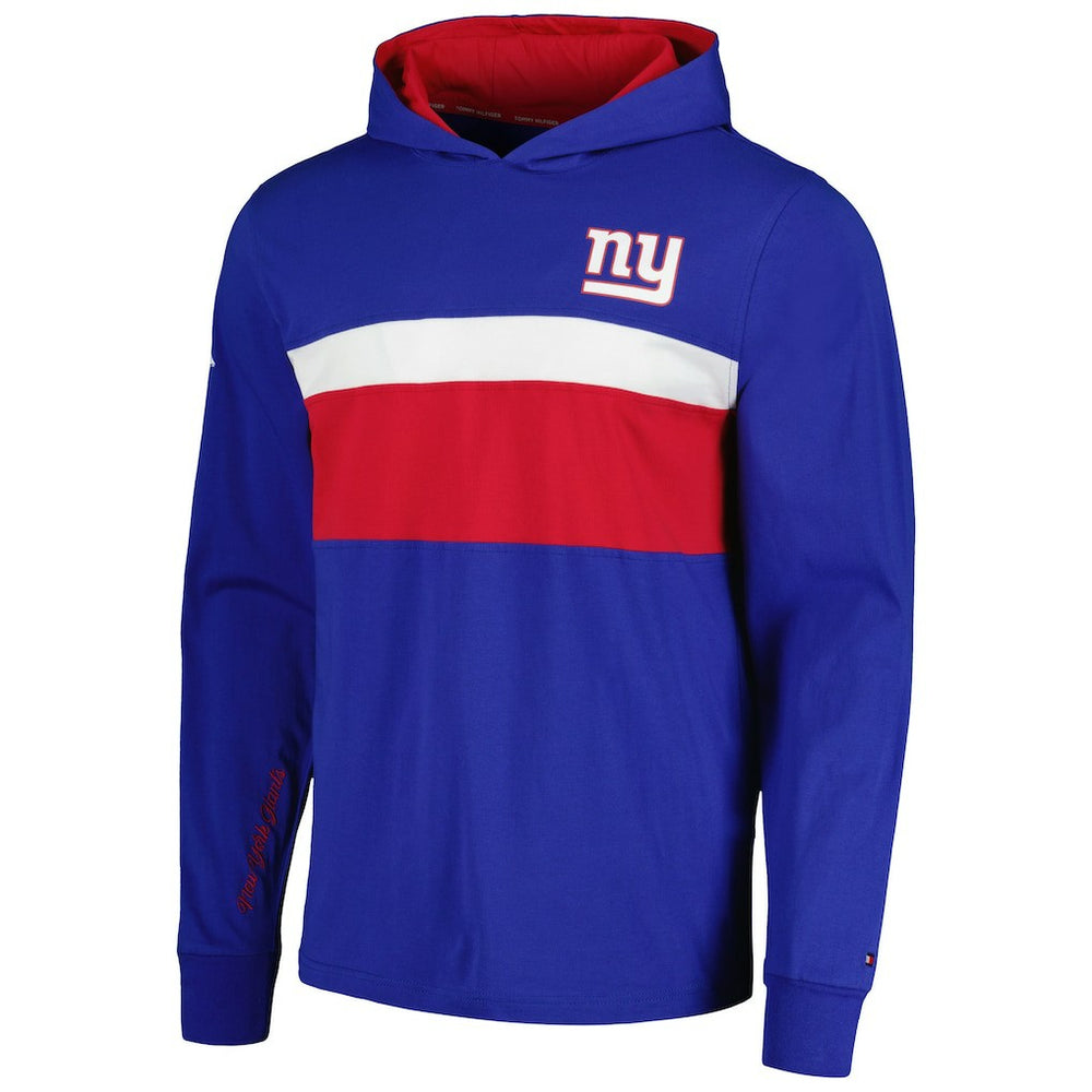 New York Giants Tommy Hilfiger Morgan Long Sleeve Hoodie T-Shirt - Royal - NFL