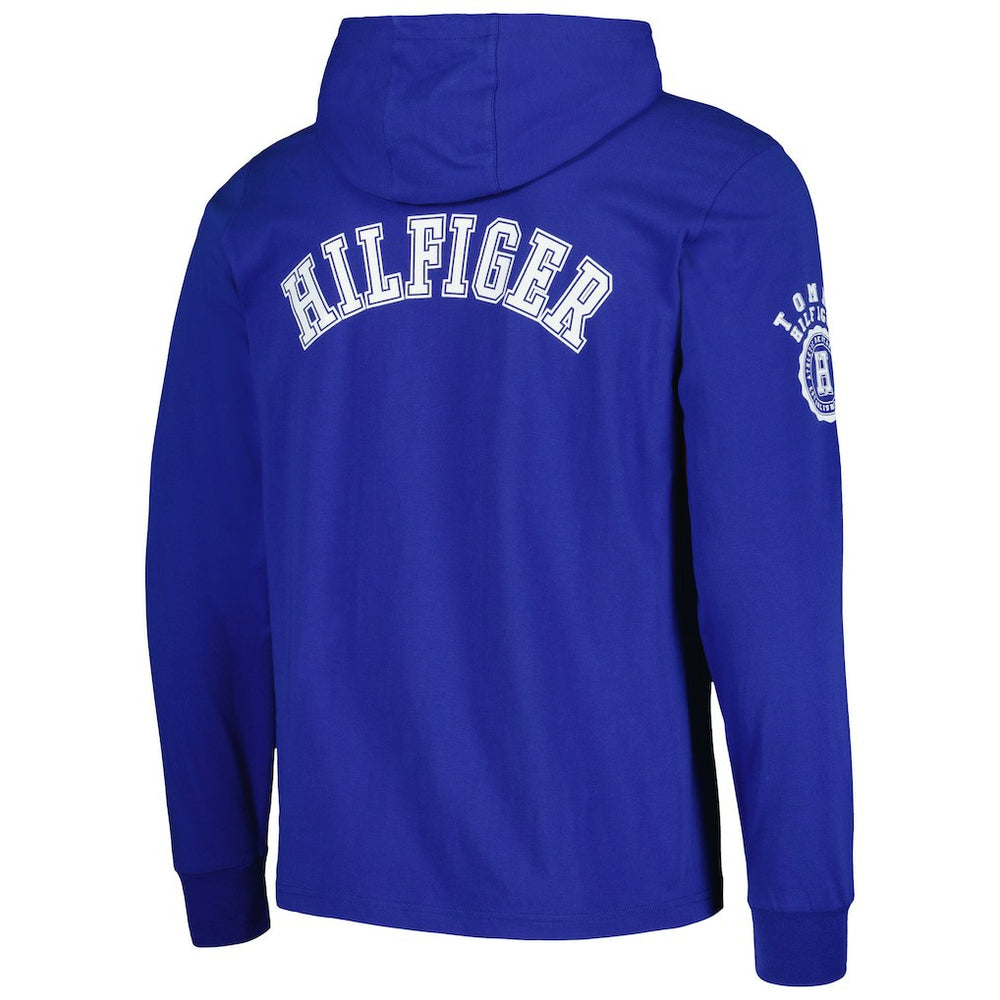New York Giants Tommy Hilfiger Morgan Long Sleeve Hoodie T-Shirt - Royal - NFL