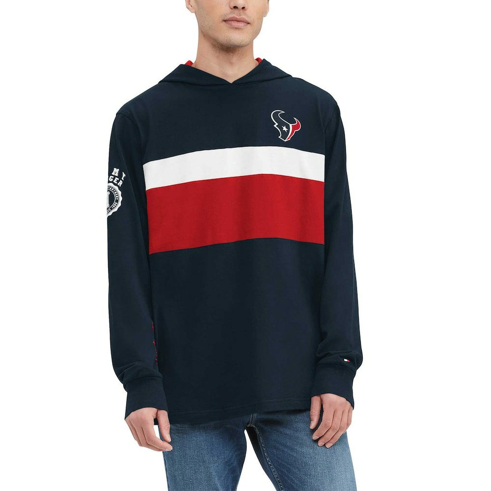 Houston Texans Tommy Hilfiger Morgan Long Sleeve Hoodie T-Shirt - Navy - NFL