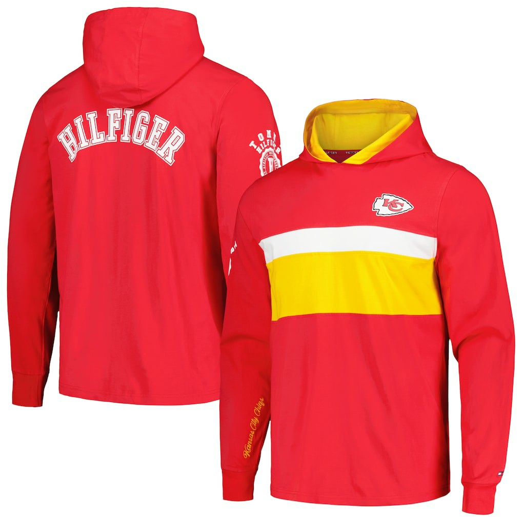 Kansas City Chiefs Tommy Hilfiger Morgan Long Sleeve Hoodie T-Shirt - Red - NFL