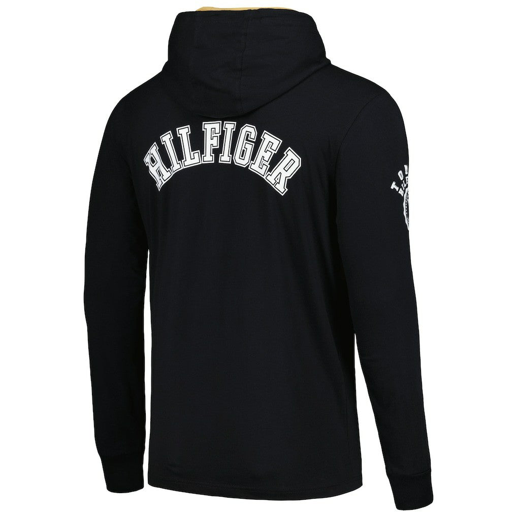 New Orleans Saints Tommy Hilfiger Morgan Long Sleeve Hoodie T-Shirt - Black - NFL
