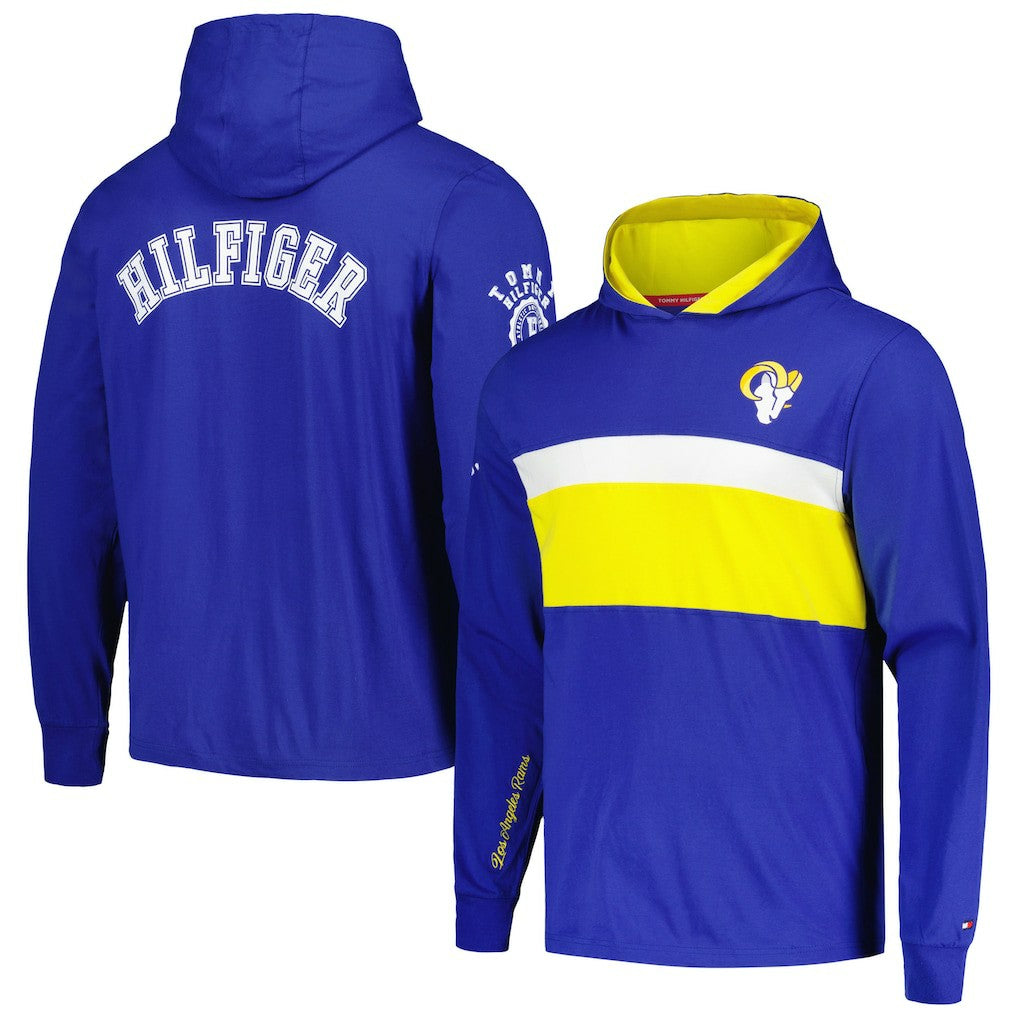 Los Angeles Rams Tommy Hilfiger Morgan Long Sleeve Hoodie T-Shirt - Royal - NFL