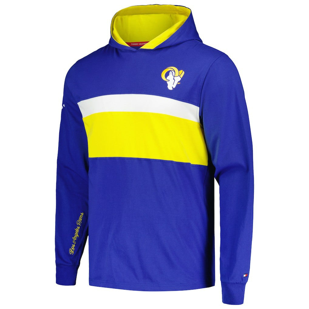 Los Angeles Rams Tommy Hilfiger Morgan Long Sleeve Hoodie T-Shirt - Royal - NFL
