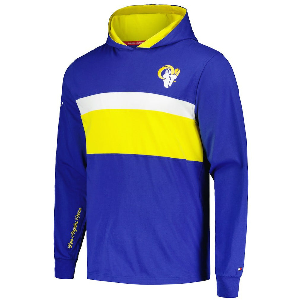 Los Angeles Rams Tommy Hilfiger Morgan Long Sleeve Hoodie T-Shirt - Royal - NFL