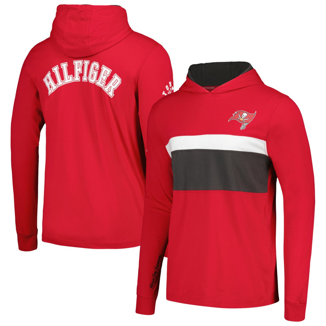 Tampa Bay Buccaneers Tommy Hilfiger Morgan Long Sleeve Hoodie T-Shirt - Red - NFL