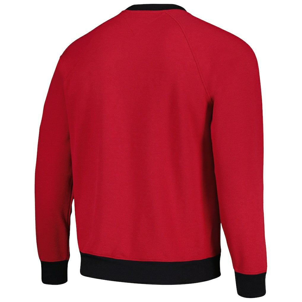 Arizona Cardinals Tommy Hilfiger Reese Raglan Tri-Blend Pullover Sweatshirt - Cardinal - NFL