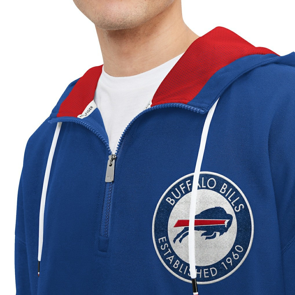 Buffalo Bills Tommy Hilfiger Aaron Quarter-Zip Hoodie - Royal - NFL