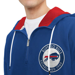Buffalo Bills Tommy Hilfiger Aaron Quarter-Zip Hoodie - Royal - NFL