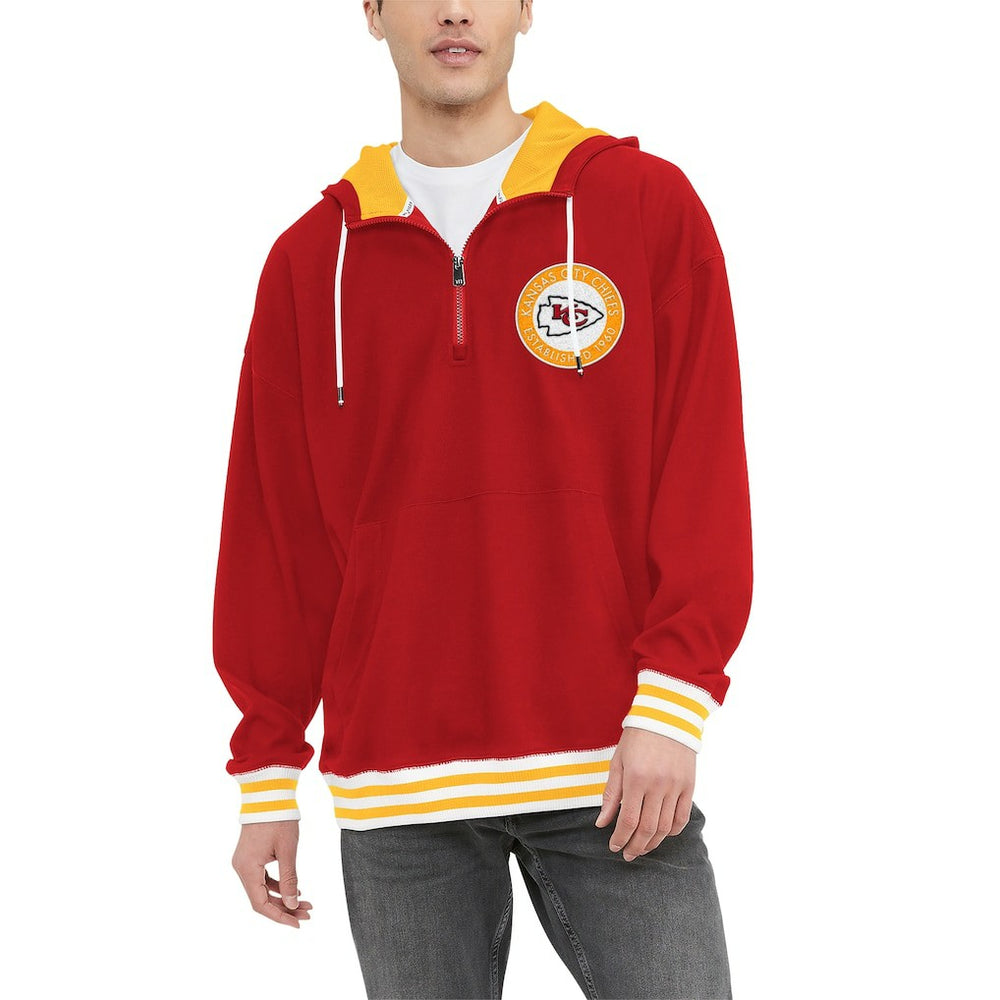 Kansas City Chiefs Tommy Hilfiger Aaron Quarter-Zip Hoodie - Red - NFL