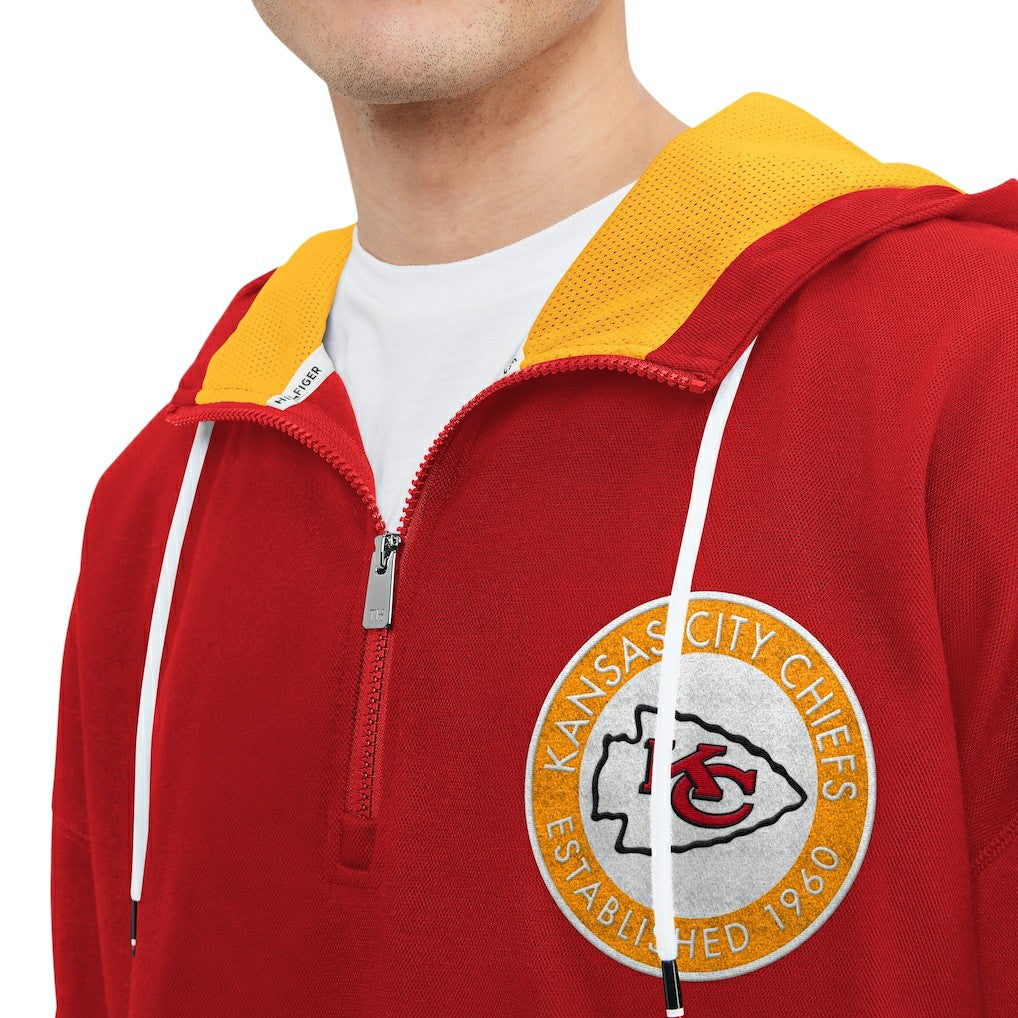 Kansas City Chiefs Tommy Hilfiger Aaron Quarter-Zip Hoodie - Red - NFL