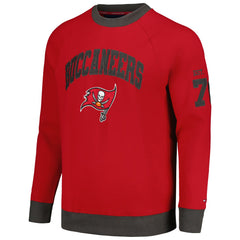 Tampa Bay Buccaneers Tommy Hilfiger Reese Raglan Tri-Blend Pullover Sweatshirt - Red - NFL