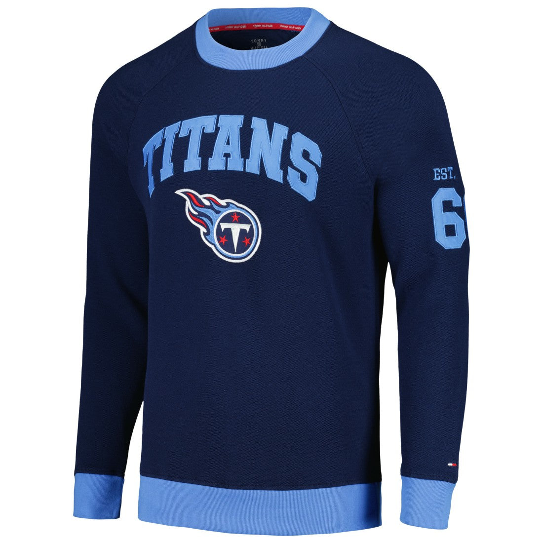 Tennessee Titans Tommy Hilfiger Reese Raglan Tri-Blend Pullover Sweatshirt - Navy - NFL