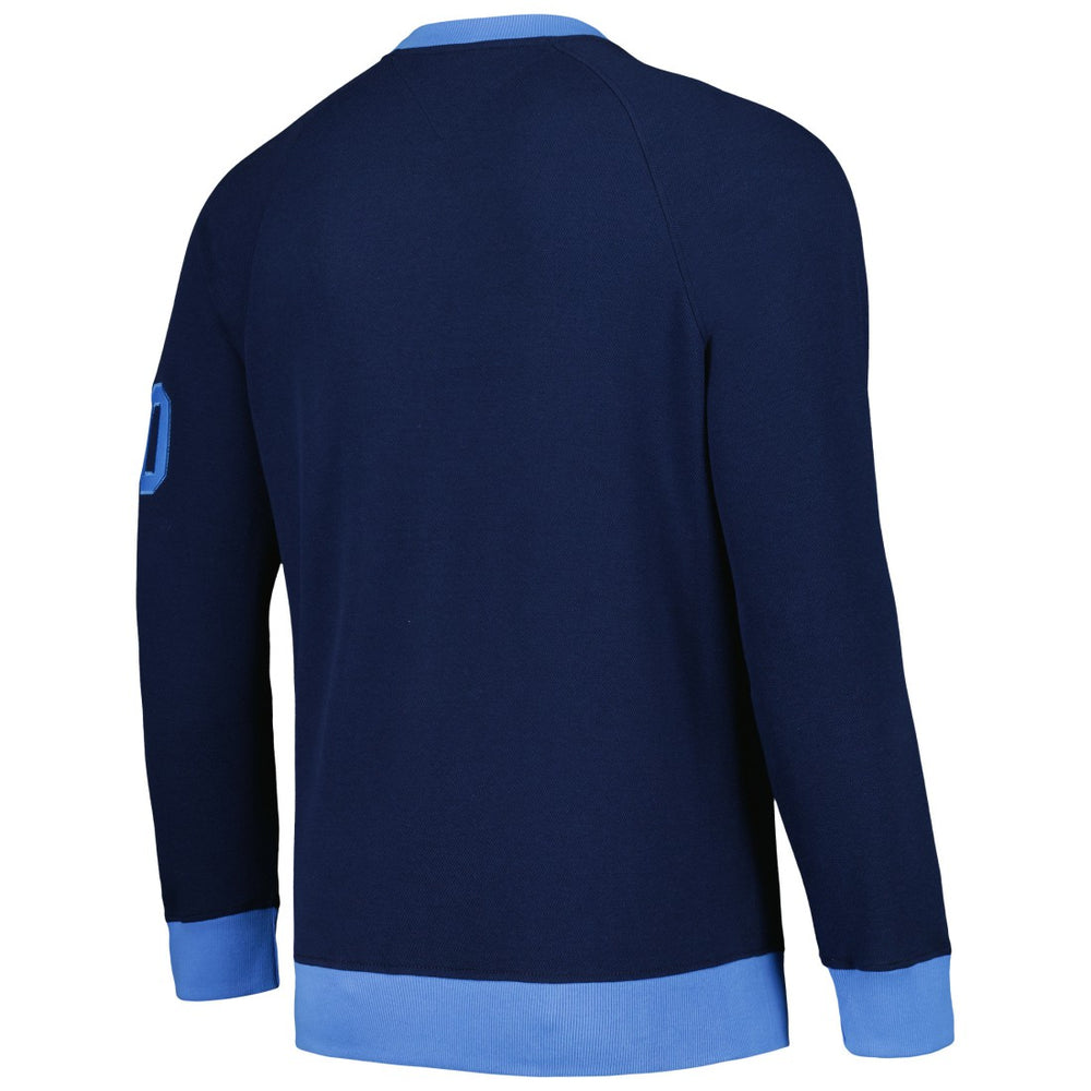 Tennessee Titans Tommy Hilfiger Reese Raglan Tri-Blend Pullover Sweatshirt - Navy - NFL