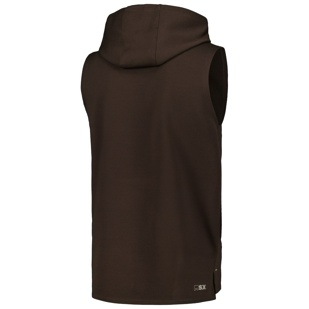 Cleveland Browns MSX by Michael Strahan Marathon Sleeveless Pullover Hoodie - Brown - NFL