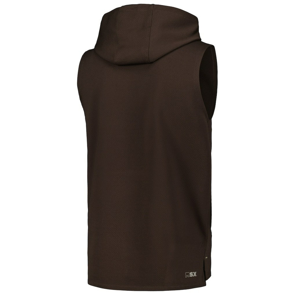 Cleveland Browns MSX by Michael Strahan Marathon Sleeveless Pullover Hoodie - Brown - NFL