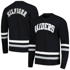 Las Vegas Raiders Tommy Hilfiger Nolan Long Sleeve T-Shirt - Black/Silver - NFL