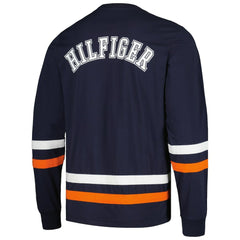 Chicago Bears Tommy Hilfiger Nolan Long Sleeve T-Shirt - Navy/Orange - NFL