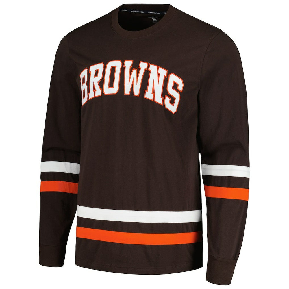 Cleveland Browns Tommy Hilfiger Nolan Long Sleeve T-Shirt - Brown/Orange - NFL