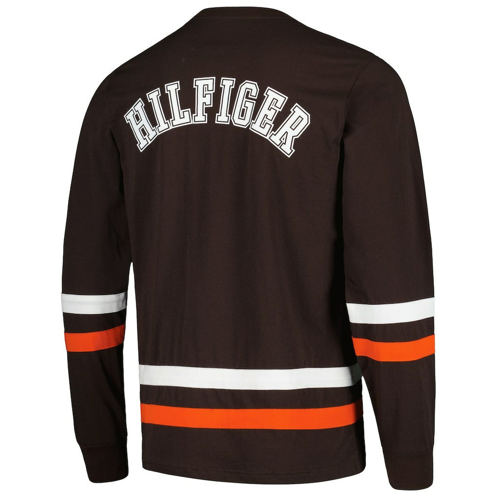 Cleveland Browns Tommy Hilfiger Nolan Long Sleeve T-Shirt - Brown/Orange - NFL