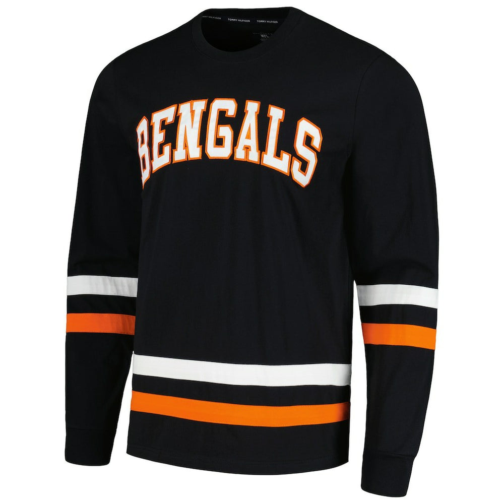 Cincinnati Bengals Tommy Hilfiger Nolan Long Sleeve T-Shirt - Black/Orange - NFL