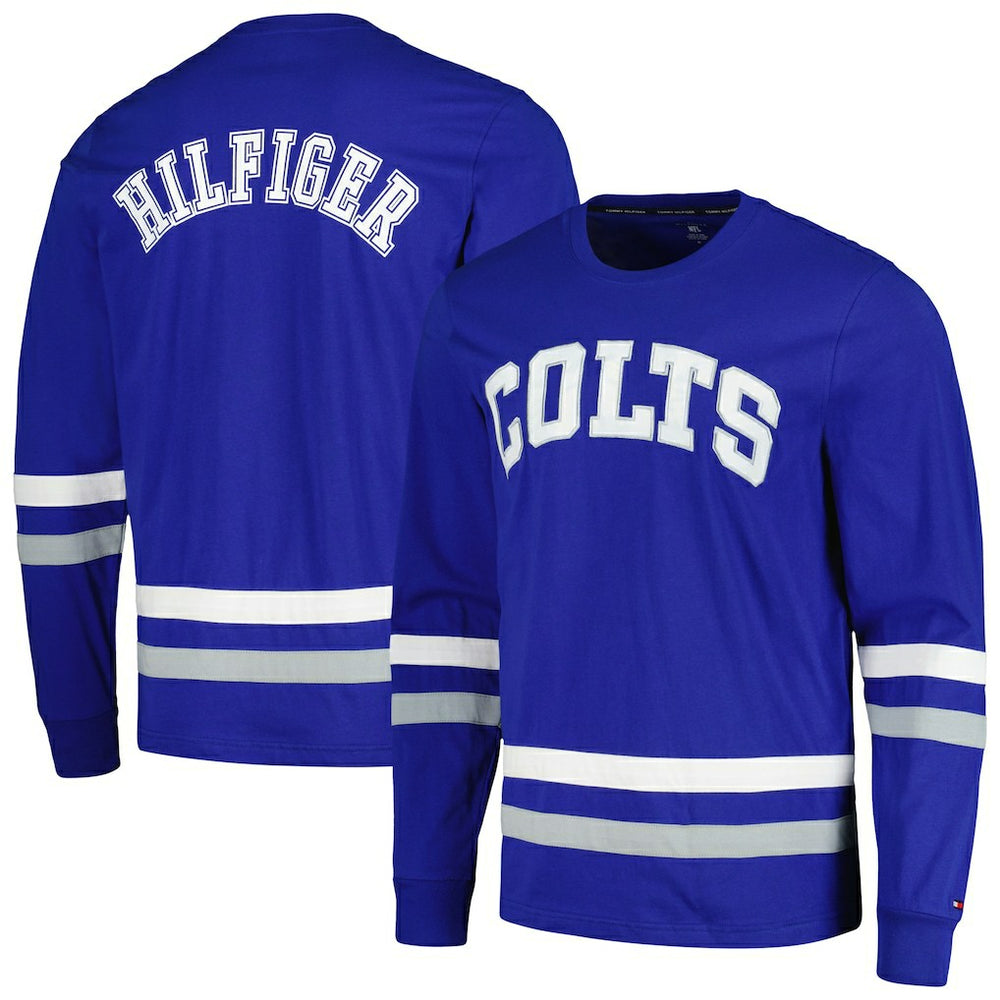 Indianapolis Colts Tommy Hilfiger Nolan Long Sleeve T-Shirt - Royal/Gray - NFL