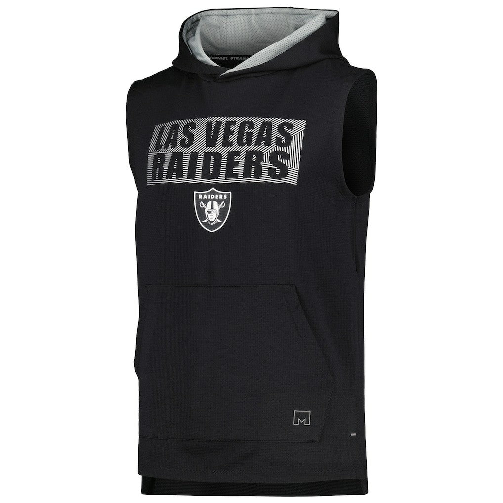 Las Vegas Raiders MSX by Michael Strahan Marathon Sleeveless Pullover Hoodie - Black - NFL