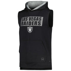 Las Vegas Raiders MSX by Michael Strahan Marathon Sleeveless Pullover Hoodie - Black - NFL