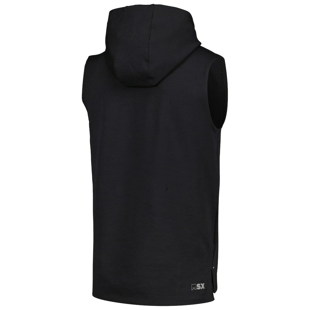 Las Vegas Raiders MSX by Michael Strahan Marathon Sleeveless Pullover Hoodie - Black - NFL