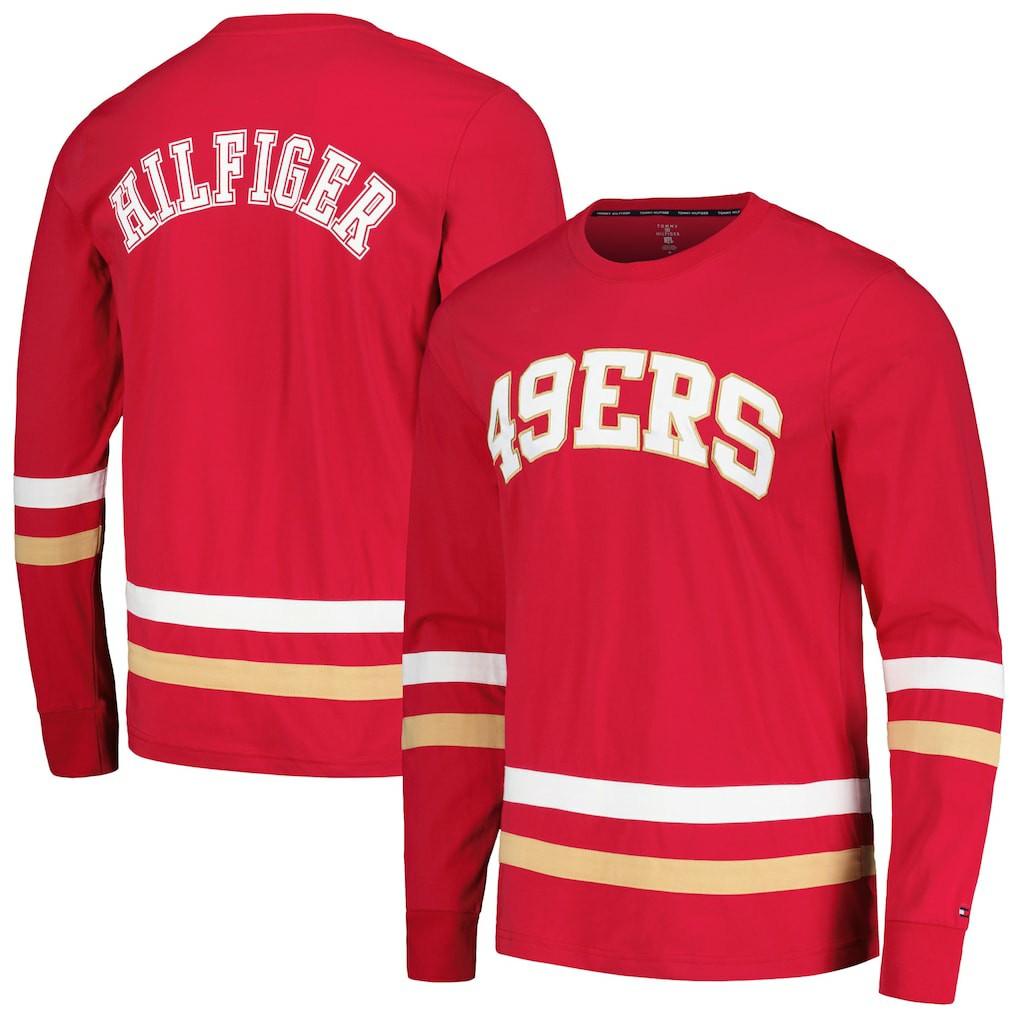 San Francisco 49ers Tommy Hilfiger Nolan Long Sleeve T-Shirt - Red/Gold - NFL