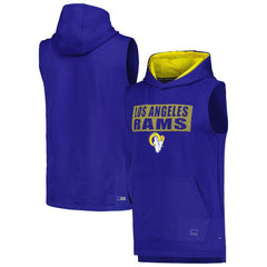Los Angeles Rams MSX by Michael Strahan Marathon Sleeveless Pullover Hoodie - Royal - NFL